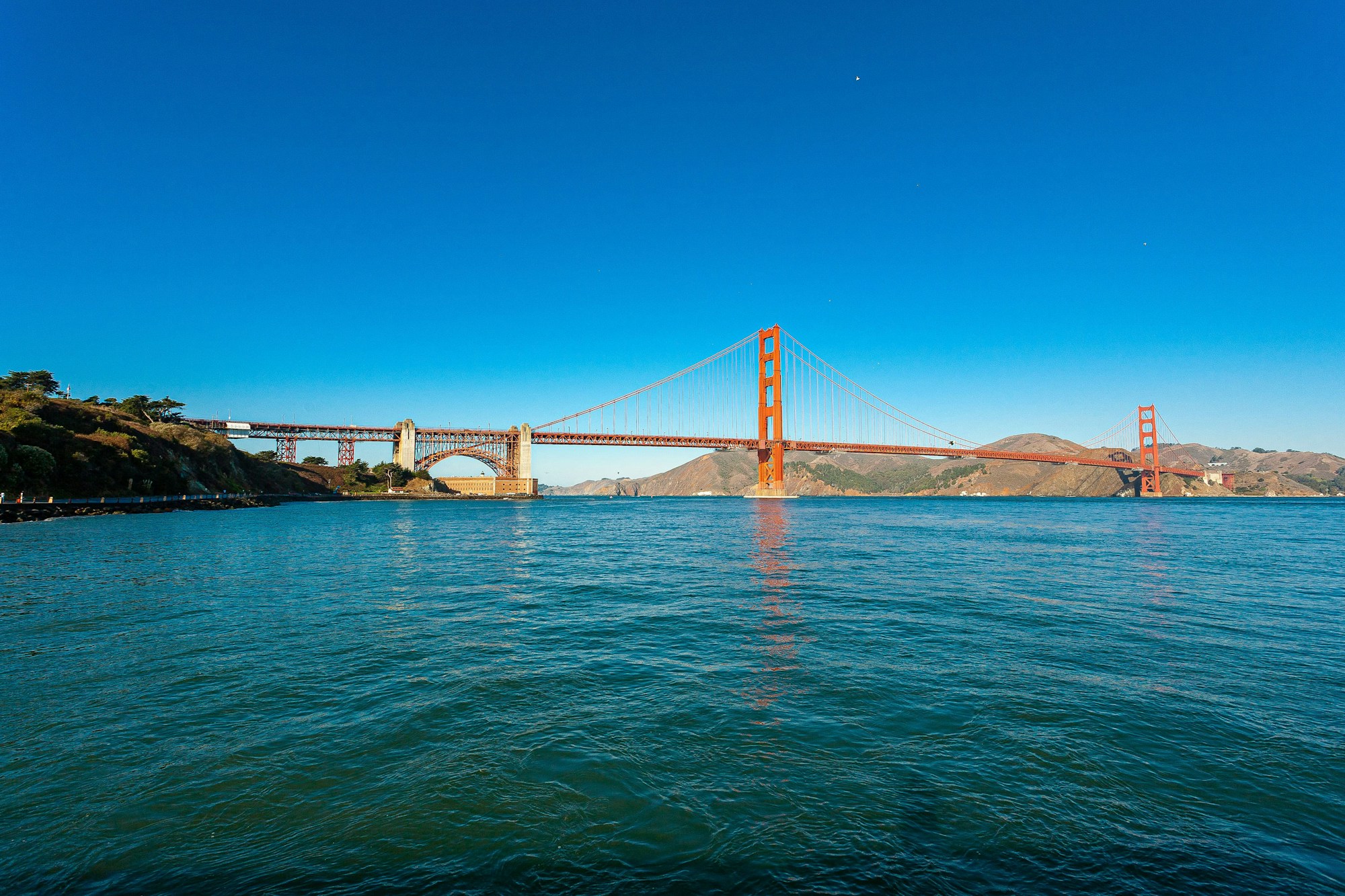 Golden Gate Bridge across the bay